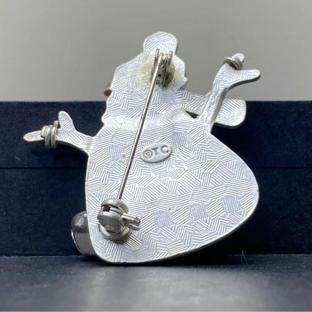 Festive Snowman Christmas Pin Brooch - Picture 4 of 6